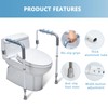 WeHwupe Toilet Safety Rails for Elderly Adults - Adjustable Bathroom