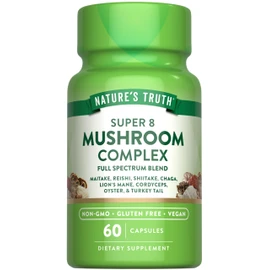 Nature's Truth Mushroom Complex Capsules | 60 Count | Full Spectrum Complex of Super 8 Mushrooms | Vegan, Non-GMO, & Gluten Free Supplement