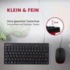 Perixx PERIDUO-212B DE, Kompaktes Mini Tastatur und Maus Set, USB-Kabel,