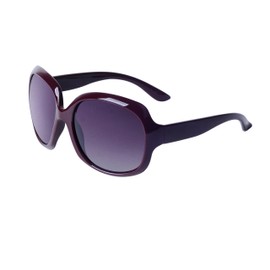 Women Polarized Sunglasses with Case QIXU Oversized Round Retro Vintage Fashion Lenses UV400 Protection, dark brown