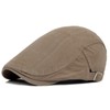 BUDUBIBI Cotton Beret Men's Peaked Cap Summer Newsboy Flat Cap