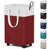 HomeHacks 75L Rolling Laundry Basket with Wheels, Collapsible & Waterproof