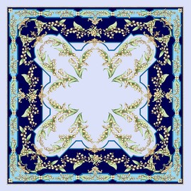 FAIRYGATE Women's Square Scarf Satin Headscarf Bandanas Hair Scarf for Women 90 x 90 cm 76, 73015