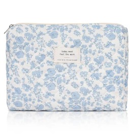 honitty 화장품 파우치 퀼팅 코스메틱 백 여성용 대형 플로럴 메이크업 정리함 Honitty Cosmetics Pouch Quilted Cosmetic Bag Large Floral Makeup Organizer for Women