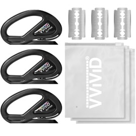 VViViD Safety Cutter, Pack of 3, for Vinyl Car Wrap, Window Film, Stationary, with 3 blades and 3 storage bags
