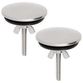 Kitchen Sink Hole Cover, 2inch Stainless Steel Sink Plug Stopper Faucet Tap Hole Plate Cover Blanking Metal Plug (Brushed Nickel, 2pcs)