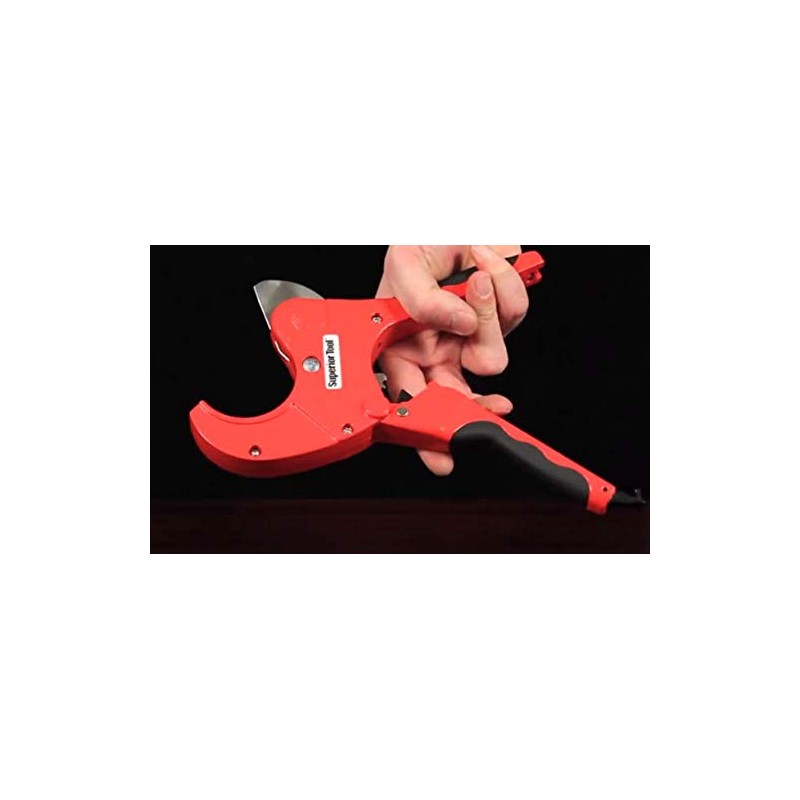Superior Tool 37116 One-handed 2” PVC Ratcheting Cutter