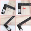 Precision Multi-Angle Measuring Ruler,10°-90° Combination Framing Square with Marking Holes,