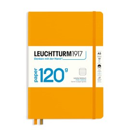 Leuchtturm1917 Notebook, 120 g/m² Paper Edition, Hardcover, Medium/A5, 367127, Rising Sun, Lined