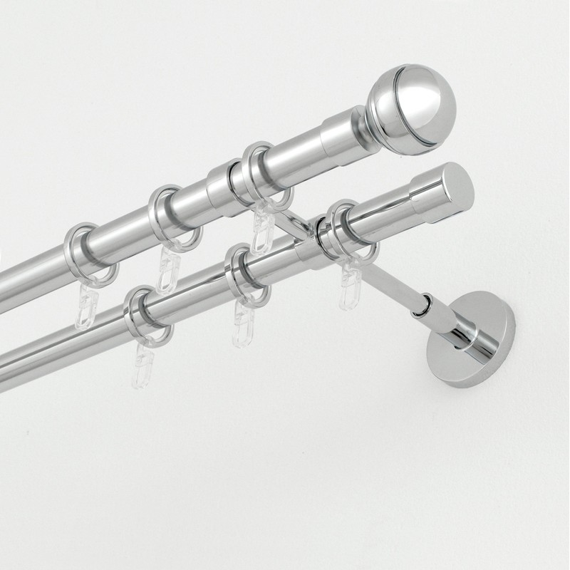 Gardinia Curtain Ring Ø 20 mm Chrom, Metal, Chrome