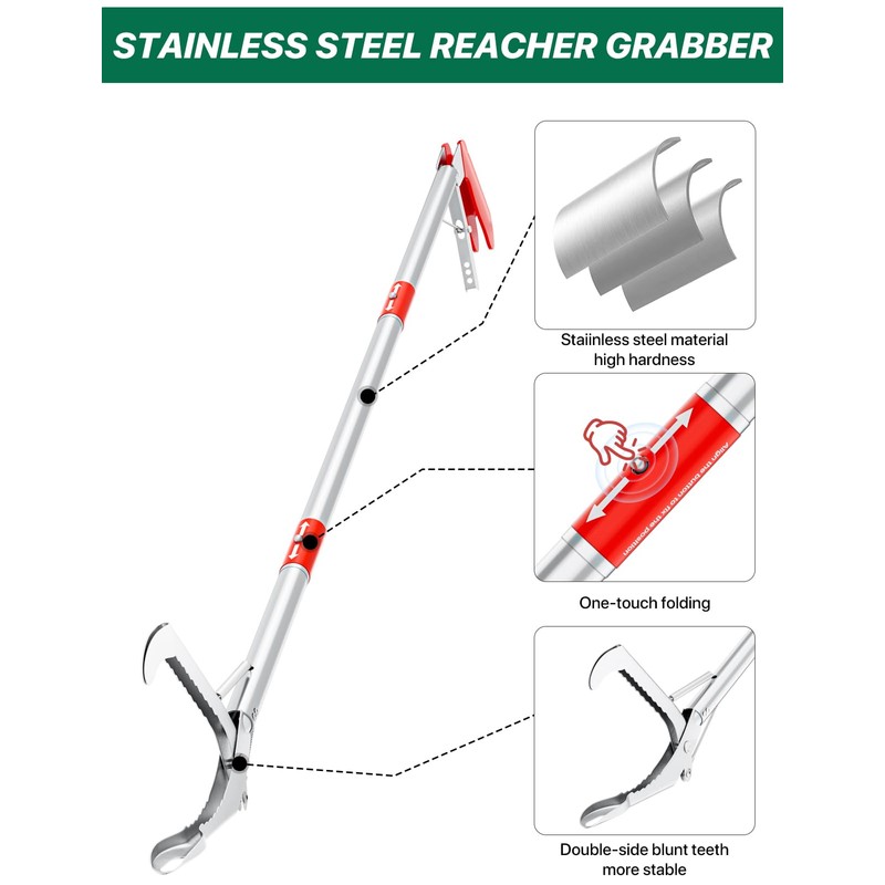 Grabber Reacher Tool, 50" Foldable Extra Long Grabber Tool for