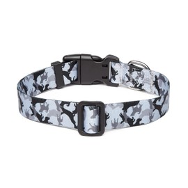 Mercano Adjustable Dog Collar - Special Design Patterns, Soft Nylon Comfortable Durable Pet Collar for Small Medium Large Dogs (XS, Dog Camouflage Grey)