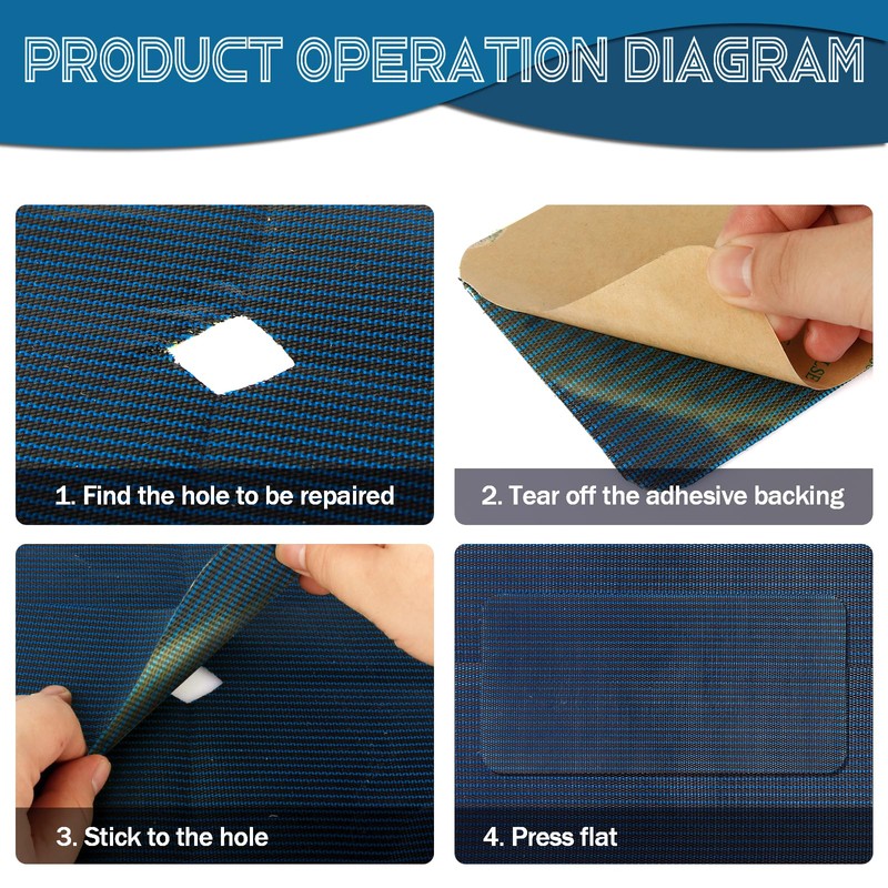 18 Pcs Pool Safety Cover Patch Kit Swimming Pool Cover