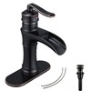 Oil Rubbed Bronze Bathroom Faucet GGStudy Waterfall Single Handle One