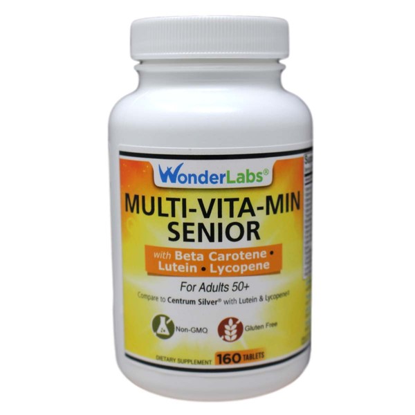 Multi-Vitamin Multi-Mineral Compare to Centrum Silver® Multivitamin Multimineral with Beta Carotene Especially for Adults 50 Plus - 160 Tablets #2912