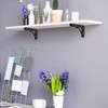 Qeapug Folding Shelf Brackets, 2pcs Heavy Duty Collapsible Shelf Brackets,