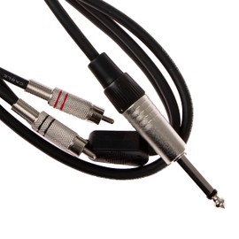 chord M6J-2R150 6.3 mm Mono Jack to 2 RCA Lead