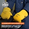 RefrigiWear 3-Finger Heavy Duty Insulated Leather Mitt Work Glove with