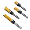 4Pcs 1/4 Inch Shank Hinge Mortising Flush Trim Template Router
