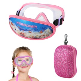 Swim Goggles Kids 6-14, Snorkeling Mask Fabric Strap,Youth Goggles Nose Cover Anti Fog