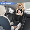 DUSCOKE Rear Facing Baby Car Mirror, Plush Cute Wide View