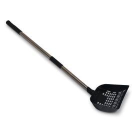 Sturdy Scoop XL - A Long Handled Cat Litter Scoop - Keep Your Kitty Litter Box Clean with This Heavy Duty Metal Handled Pooper Scooper - Extra Large 6.5 x 6.5 Inch Scoop Update to Hold Poop Better
