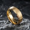 King Will GLORY 8mm Women Mens Gold Tungsten Carbide Ring