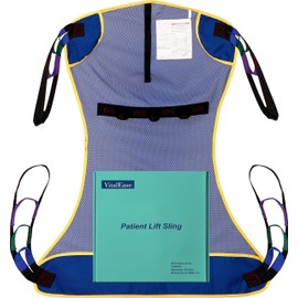 Full Body Mesh Lift Sling with Commode Opening, Patient Lift for Toileting, Shower, Breathable Mesh Transfer Sling– Safe & Versatile (Small)