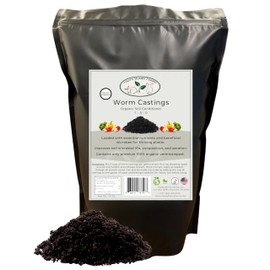 Worm Castings for Plants, 1 QT (1.5lbs). Organic Soil Rebuilder and Plant Fertilizer.