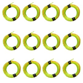 12-Pack String Trimmer Line .095 Compatible with Ego String Trimmer 095 Weed Eater String Pre-Cut Dual Color 3-Section Fast-Positioning Twisted Trimmer Line Universal Fit Weed Wacker String 14 ft