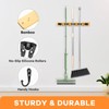 IMILLET Broom Holder Wall Mount, Bamboo Broom Hanger with 5