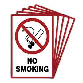 Strobo No Smoking/Rauchen verboten Sign, 20 x 30 cm, Made From Sturdy PVC Hard Foam Board, 3 mm, With UV Protection, Pack Of 5