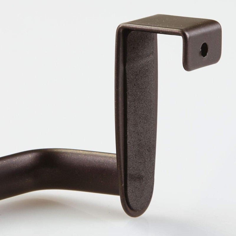 mDesign Modern Kitchen Over Cabinet Strong Steel Towel Bar Rack