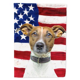 Caroline's Treasures KJ1155GF USA American Flag with Jack Russell Terrier Flag Garden Size, Small, Multicolor