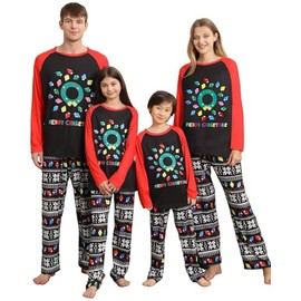 Christmas Pajamas for Family-Christmas Matching Family Pyjamas,Cotton Family Christmas Pyjamas Set, Matching Pajamas for Couples Xmas Pjs,Xmas Sleepwear Nightwear for Women Men Adult Kids