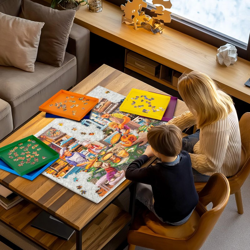 Tektalk Foldable Jigsaw Puzzle Board with 3 Angle Adjustable Bracket/Stand,