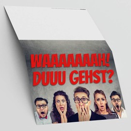 A4 XXL Farewell Card Colleagues Schocked with Envelope - Funny Folding Card for Retirement Pension Job Change Maternity Protection Retirement Card from BREITENWERK