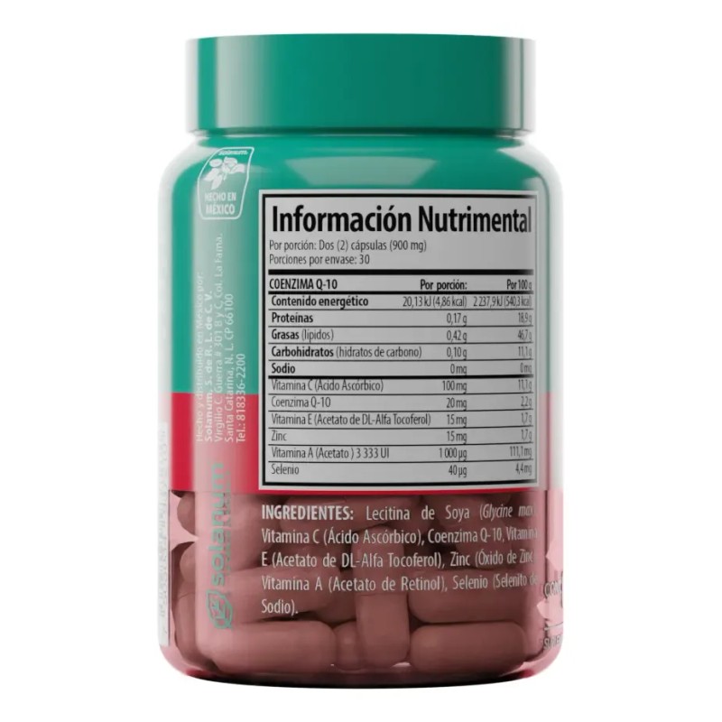 Solanum Vitaminas Y Minerales Coq-10 60caps De 450mg Sin sabor