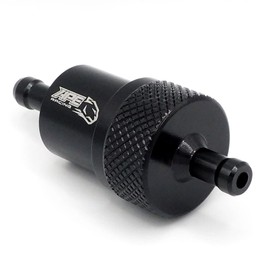 APE RACING Billet - Filtro de combustible universal de aluminio sinterizado 1/4 en línea para motocicleta, ATV, Dirt Bike, Quad o motores pequeños