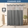 FADOTY No Hook Shower Curtain and Snap in Liner Set