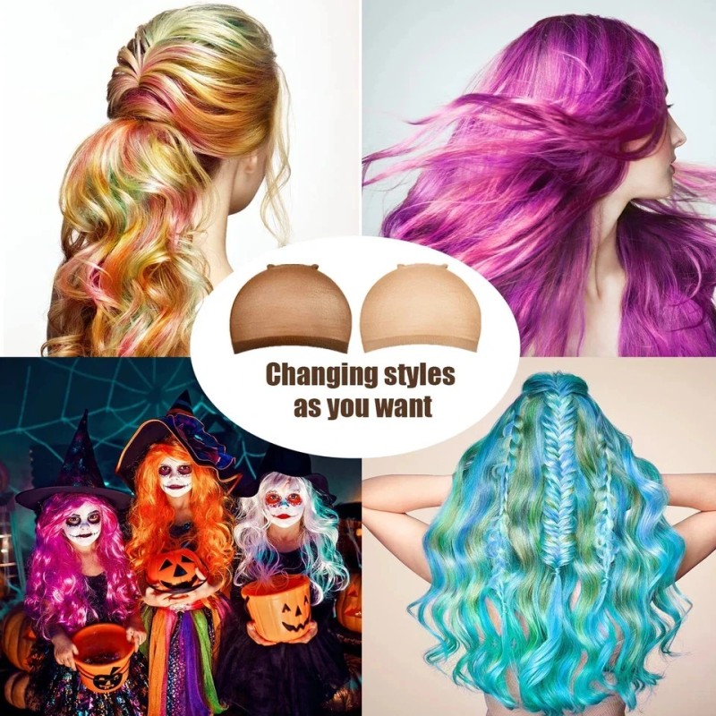 20Pack Brown and Light Brown Wig Caps Stretchy Nylon Stocking