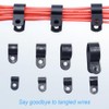 Yosawa 225-Pieces Nylon Rope Light R-Style Cable Clamp Mounting Clips