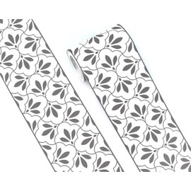 FLFK Wallpaper Border Black and White Patterns Peel and Stick Wall Border Self Adhesive Wallpapers for Living Room Bedroom Kitchen Bathroom 4"x240"