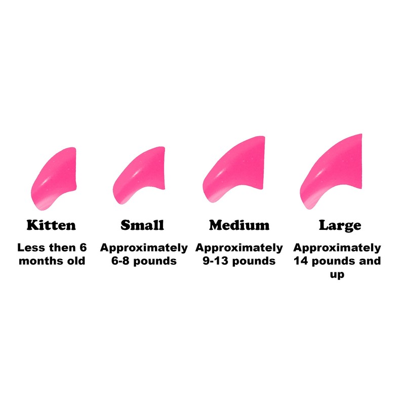 Purrdy Paws Soft Nail Caps for Cat Claws HOT Pink