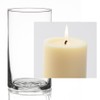 12 Eastland Glass Cylinder Vases 6" and 12 Richland Pillar