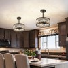 3-Light Crystal Ceiling Light, Black Semi Flush Mount Ceiling Lighting