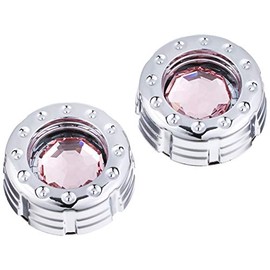 CARMATE LS418 Car License Plate Security Bolt & Cap Crystal Light Rose