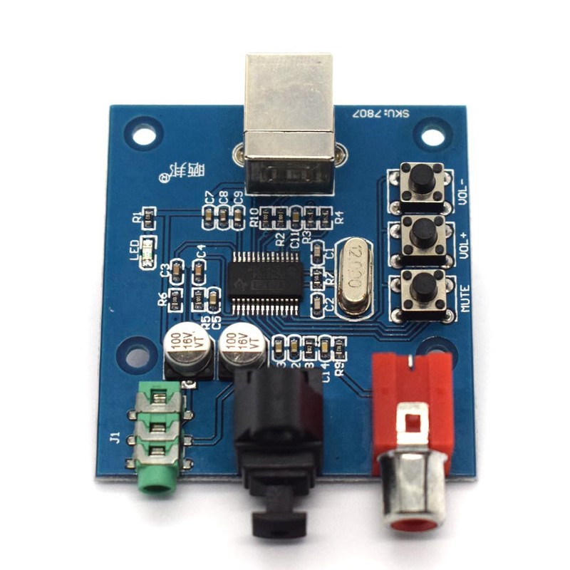 PCM2704 USB DAC Decoder Board, 2 Channel Analog Output, S/PDIF