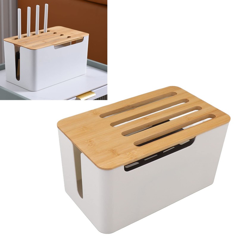 Naroote WiFi Box, Router Storage Box, Bamboo Plastic WiFi Router