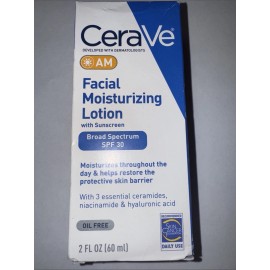 CeraVe AM Facial Moisturizing Lotion with Sunscreen - SPF 30, 3 Oz  - New In Box